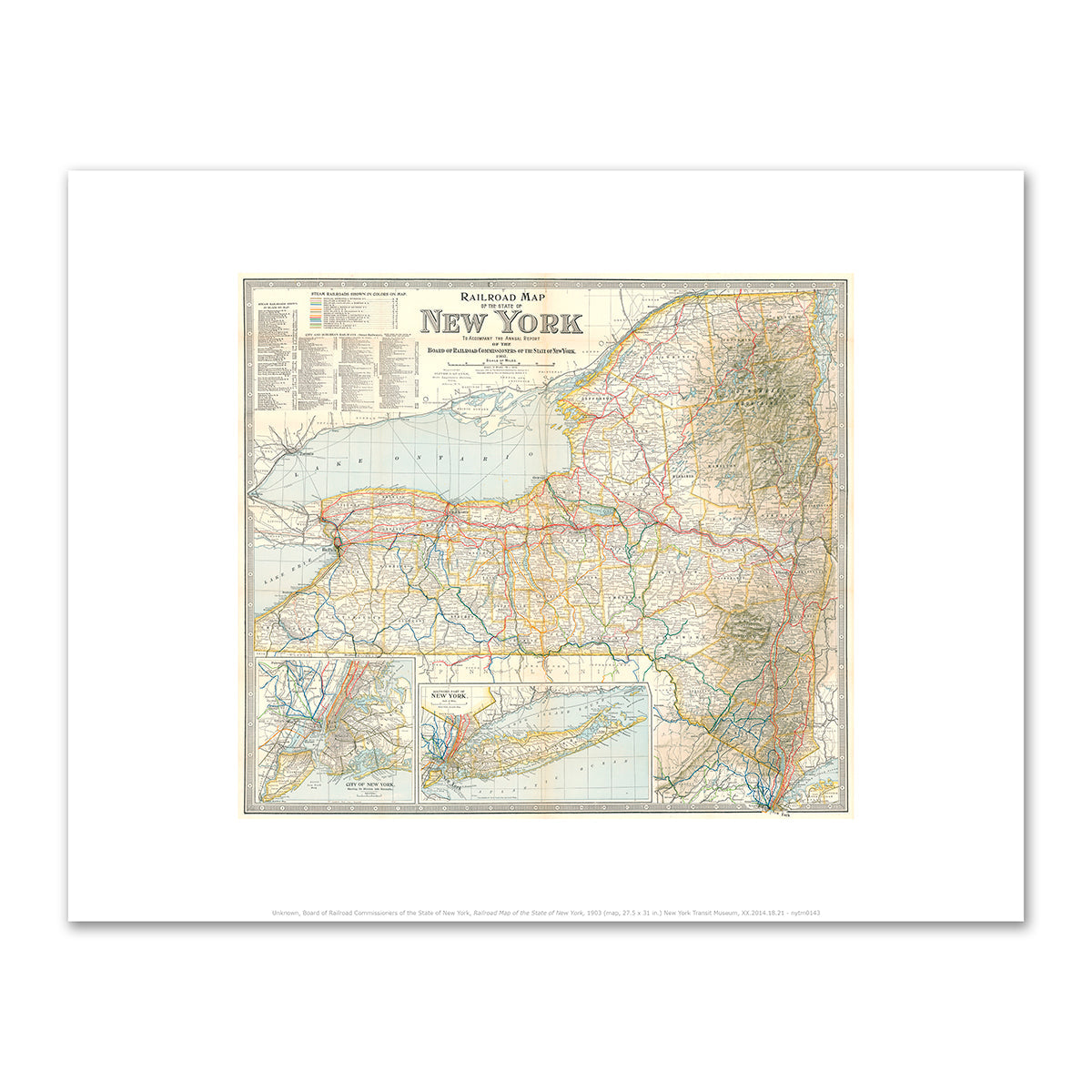 Railroad Map of the State of New York by Unknown Creator