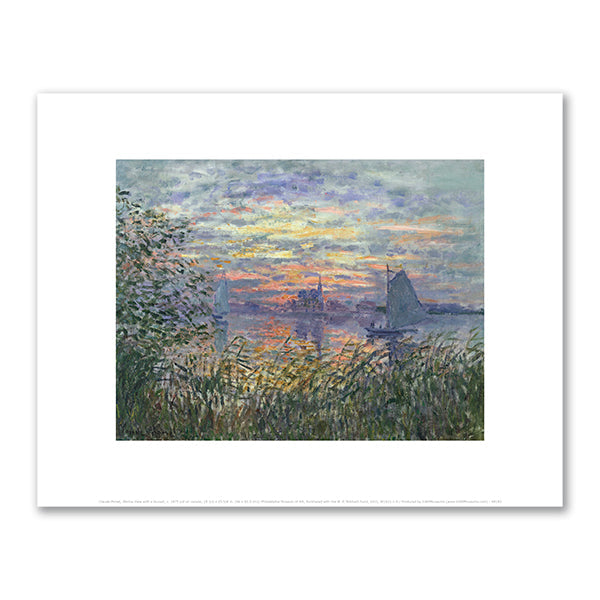 Marine View with a Sunset by Claude Monet