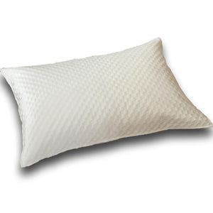 DaDa Bedding Dreamy Soft Velvet Ivory White Velour Quilted King Pillow Sham,  20” x 36” (JHW861)