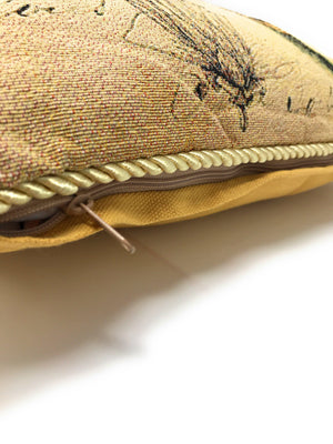 DaDa Bedding Set of 2-Pieces Dragonfly Dreams Nature Garden Tapestry Throw Pillow Covers w/ Inserts - 18" x 18"