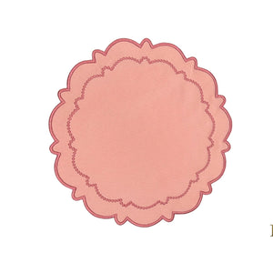 HARMONY PINK ROUND FABRIC PLACEMAT (Set Of 4)