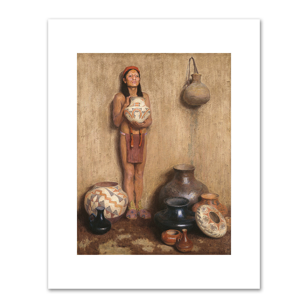 Pottery Vendor by Eanger Irving Couse
