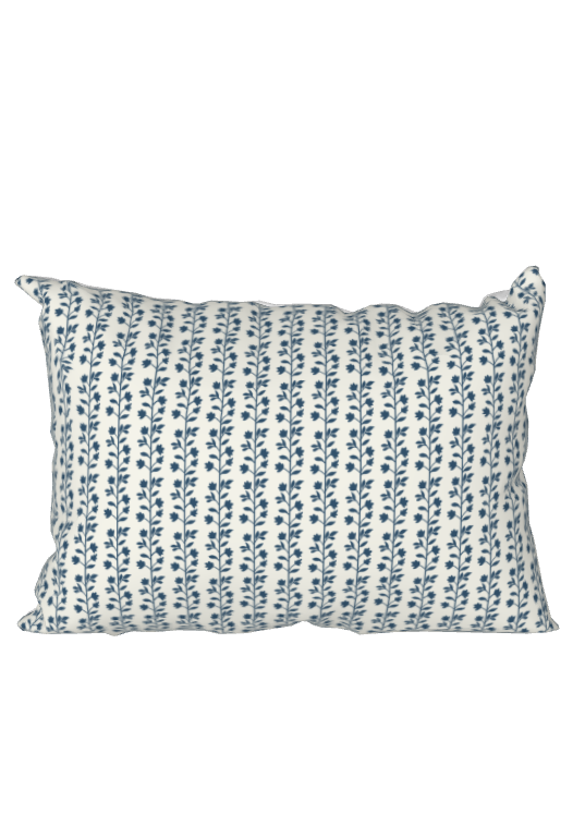 Petite Garden Lumbar Pillow, Navy Haven