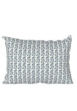Petite Garden Lumbar Pillow, Navy Haven