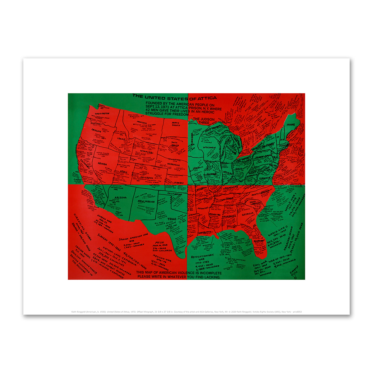 United States of Attica by Faith Ringgold