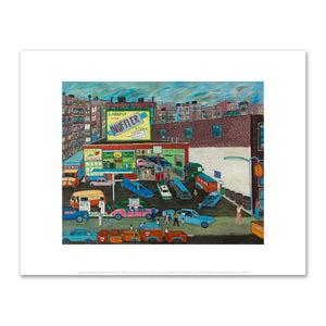 Happy and Bud's Service Station by Ralph Fasanella