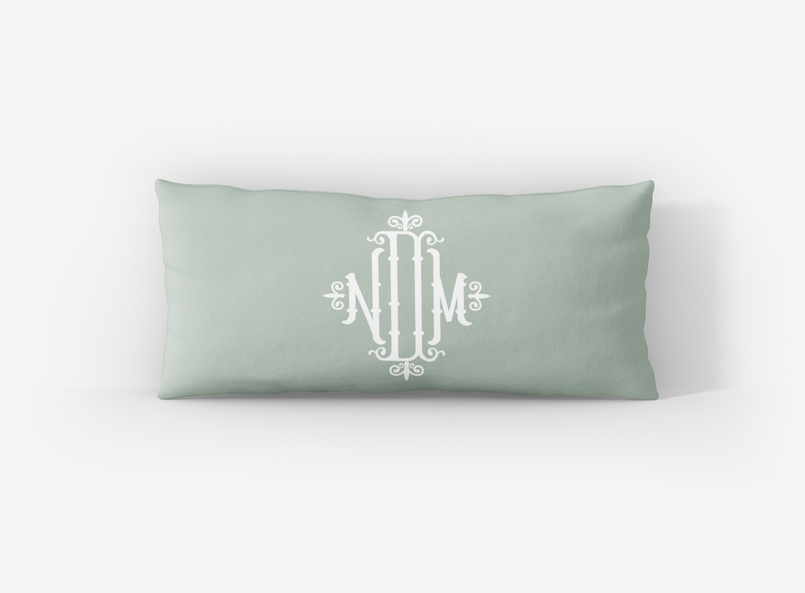 Wrapped in Lace x Nicole Speake Solid Bamboo Monogram Lumbar Pillow Cover