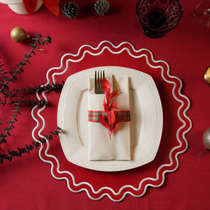 SOLACE RED FAUX LEATHER PLACEMAT (Set Of 4)