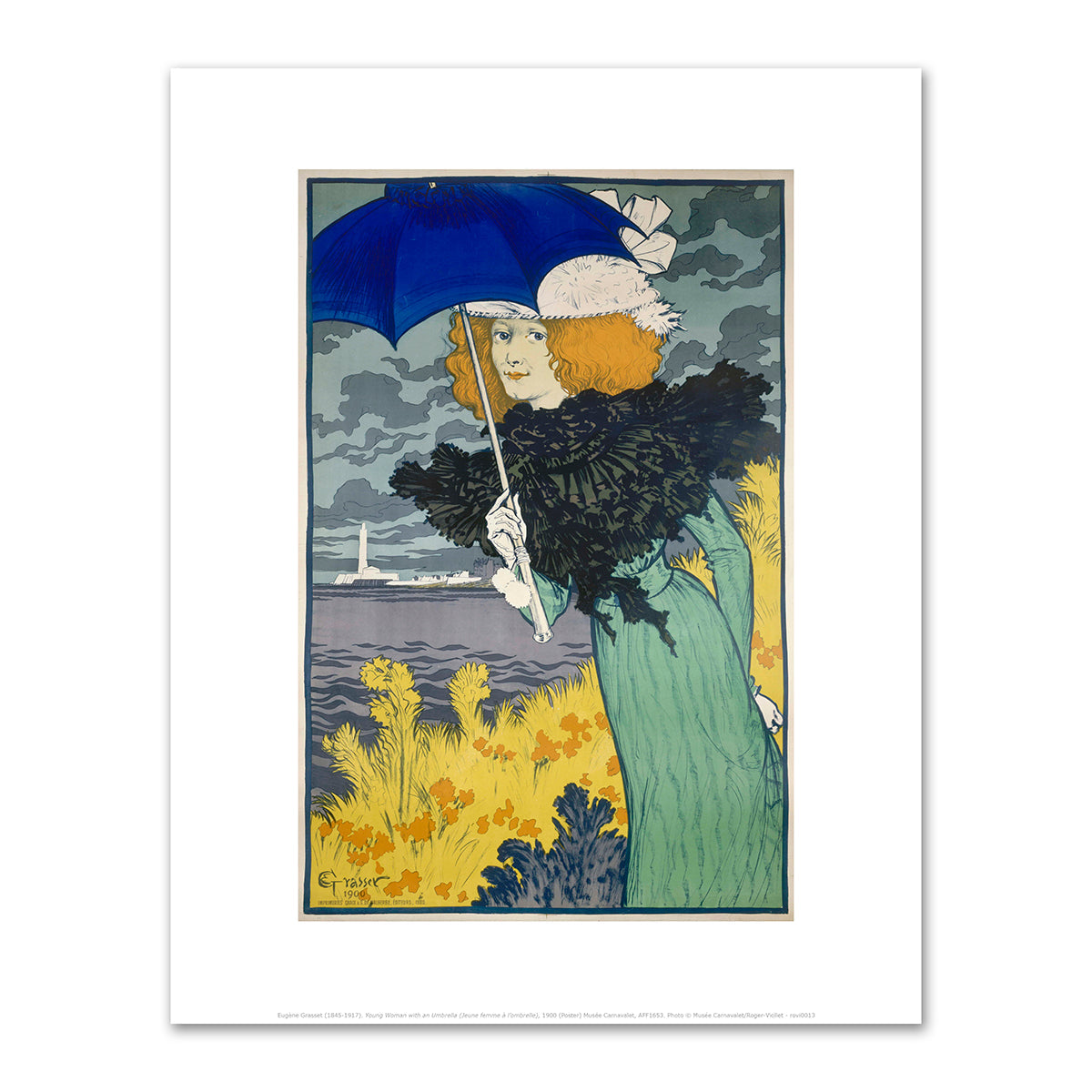 Young Woman with an Umbrella (Jeune femme Ã  lâ€™ombrelle) by EugÃ¨ne Grasset