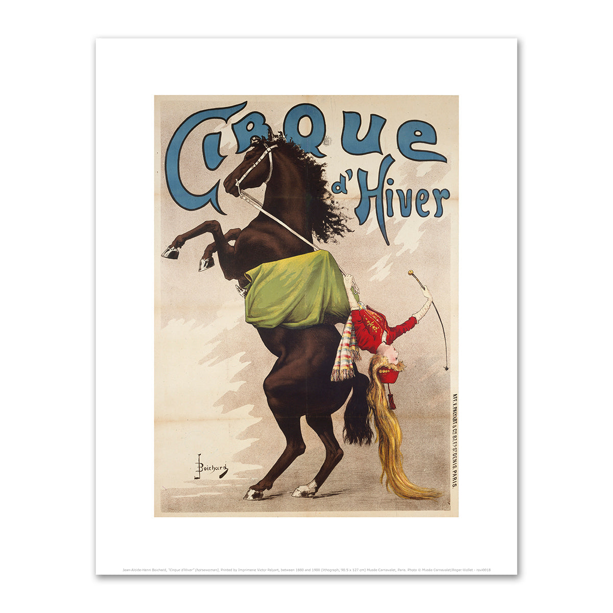 "Cirque d'Hiver" (horsewoman) by Jean-Alcide-Henri Boichard