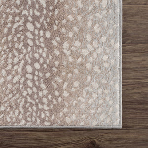 Pointblank Leopard Print Fawn Runner Rug