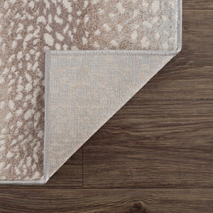 Pointblank Leopard Print Fawn Runner Rug