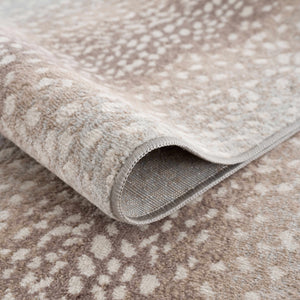 Pointblank Leopard Print Fawn Runner Rug