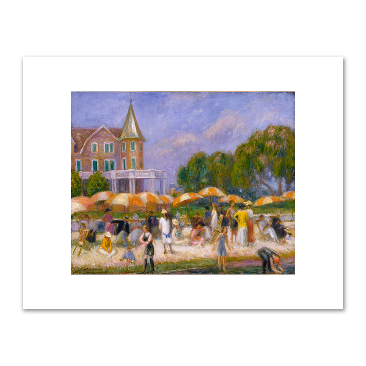 Beach Umbrellas at Blue Point by William Glackens