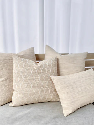 Seaside Smooth Beige Indoor Outdoor Pillow