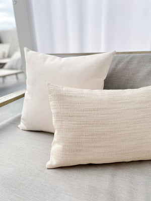 Seaside Smooth Beige Indoor Outdoor Pillow