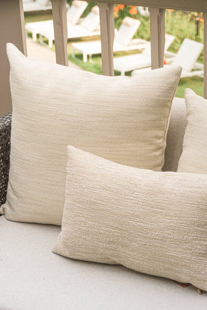 Seaside Smooth Beige Indoor Outdoor Pillow