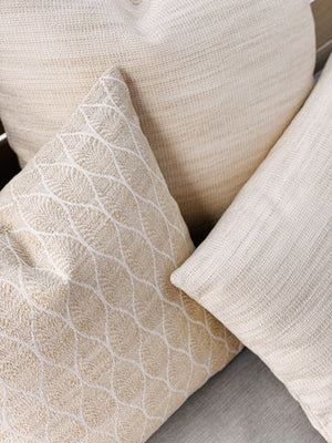 Seaside Smooth Beige Indoor Outdoor Pillow