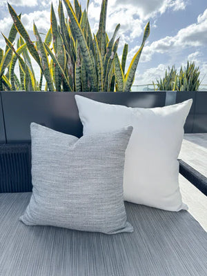 Seaside Smooth Grey Indoor Outdoor Pillow