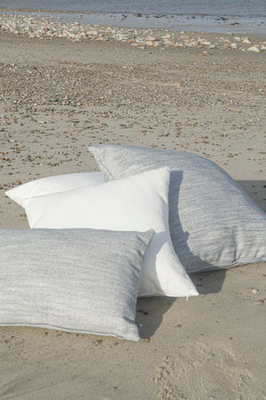 Seaside Smooth Grey Indoor Outdoor Pillow