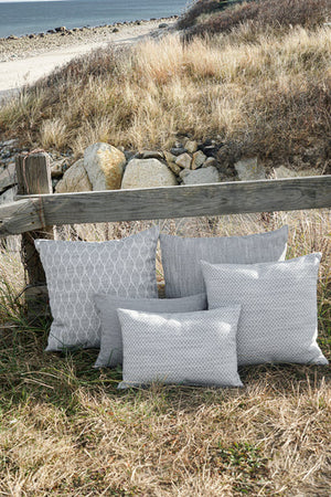 Seaside Smooth Grey Indoor Outdoor Pillow