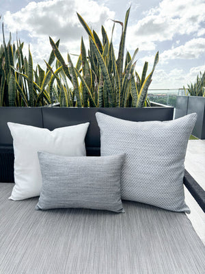 Seaside Smooth Grey Indoor Outdoor Pillow