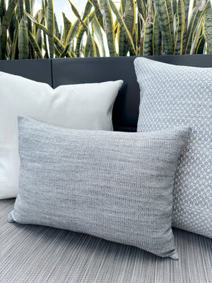 Seaside Smooth Grey Indoor Outdoor Pillow