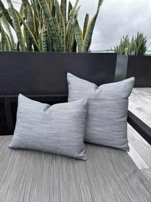 Seaside Smooth Grey Indoor Outdoor Pillow