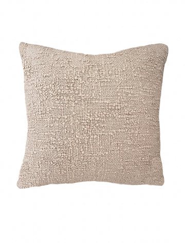 Cozy Cotton Beige Boucle Euro Pillow 26x26