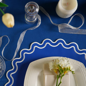 SOLACE BLUE FAUX LEATHER PLACEMAT (Set Of 4)