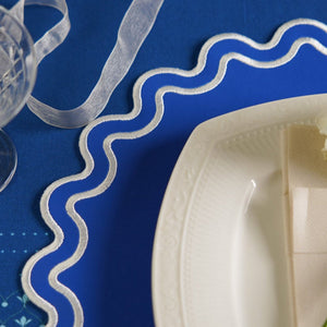 SOLACE BLUE FAUX LEATHER PLACEMAT (Set Of 4)
