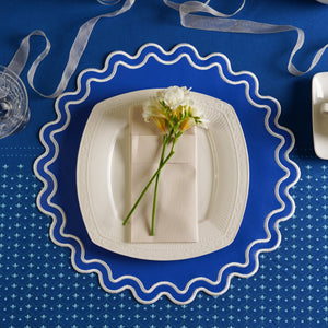 SOLACE BLUE FAUX LEATHER PLACEMAT (Set Of 4)