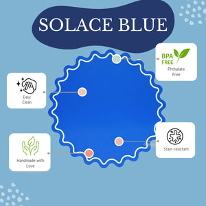 SOLACE BLUE FAUX LEATHER PLACEMAT (Set Of 4)