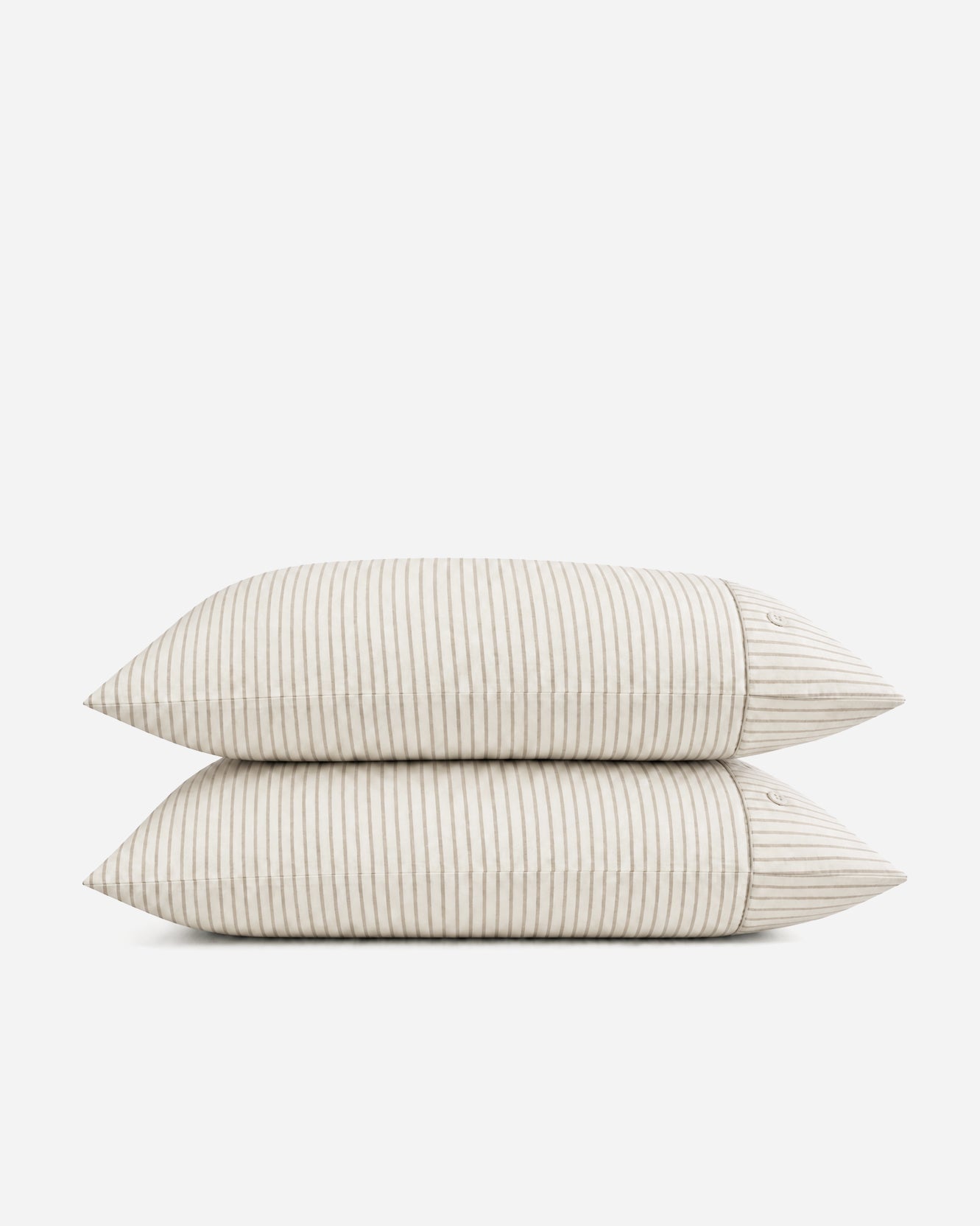 Coastal Cotton Mist Pillowcase Set - Light Ochre - Off White / Standard