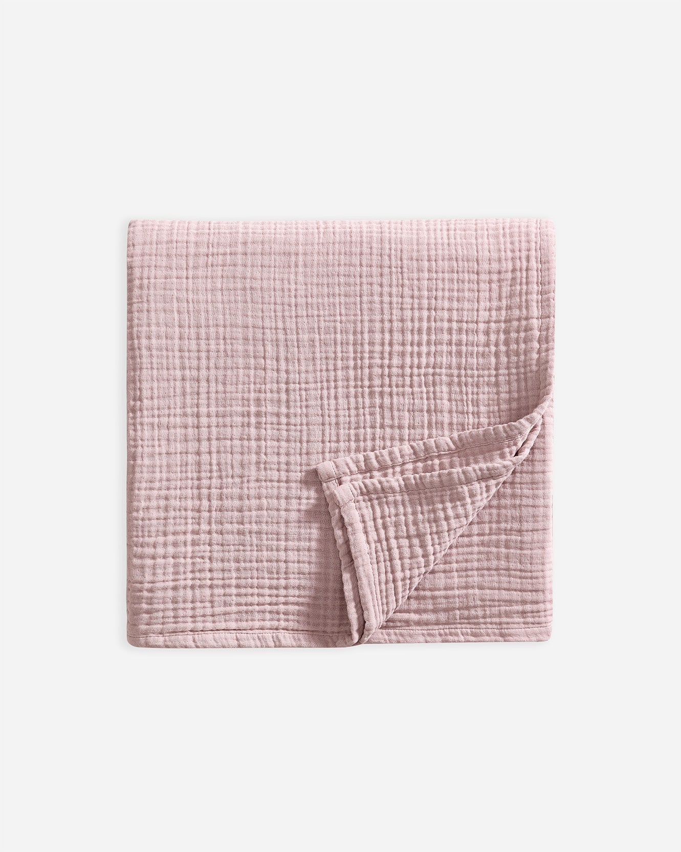Muslin Cotton Beach Blanket - Dusty Rose / 71" x 90"
