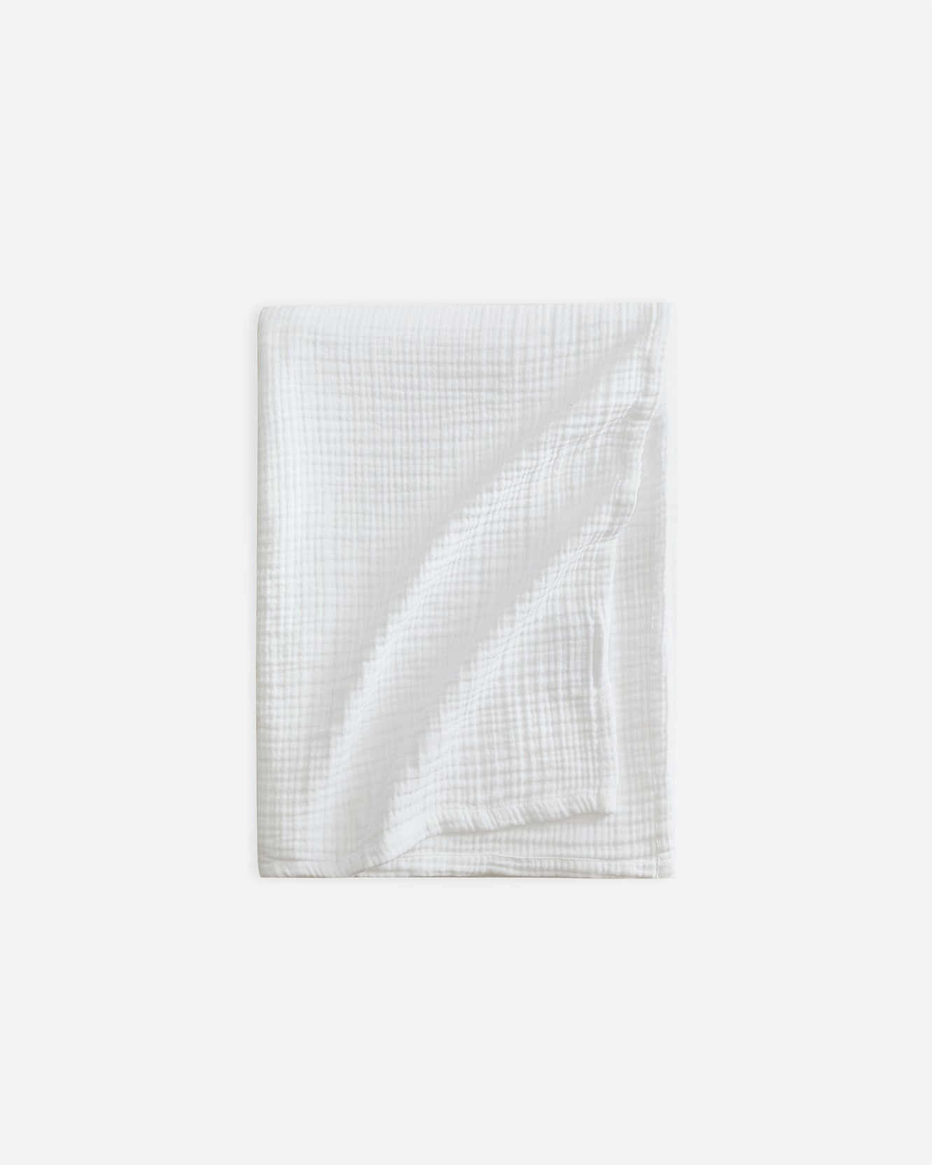 Muslin Cotton Throw - White / 75" x 52"