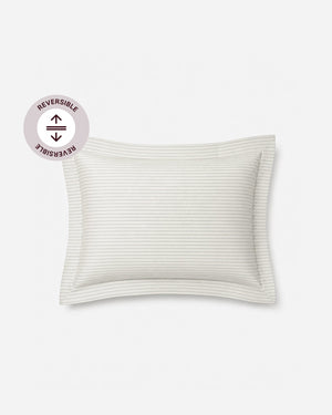 Perla Reversible Cotton Sateen Sham Set