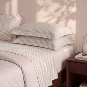 Perla Reversible Cotton Sateen Sham Set