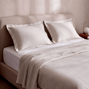 Perla Reversible Cotton Sateen Sham Set