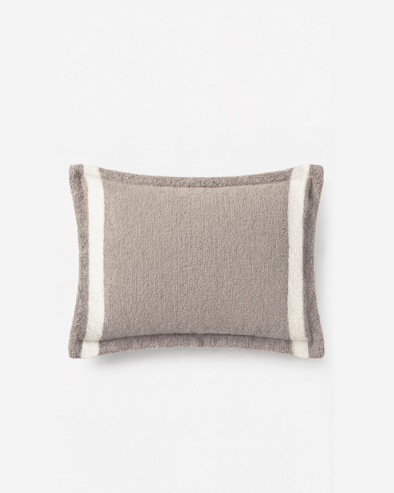 Sabbia Snug Striped Sham Set - Taupe - Off White / Standard