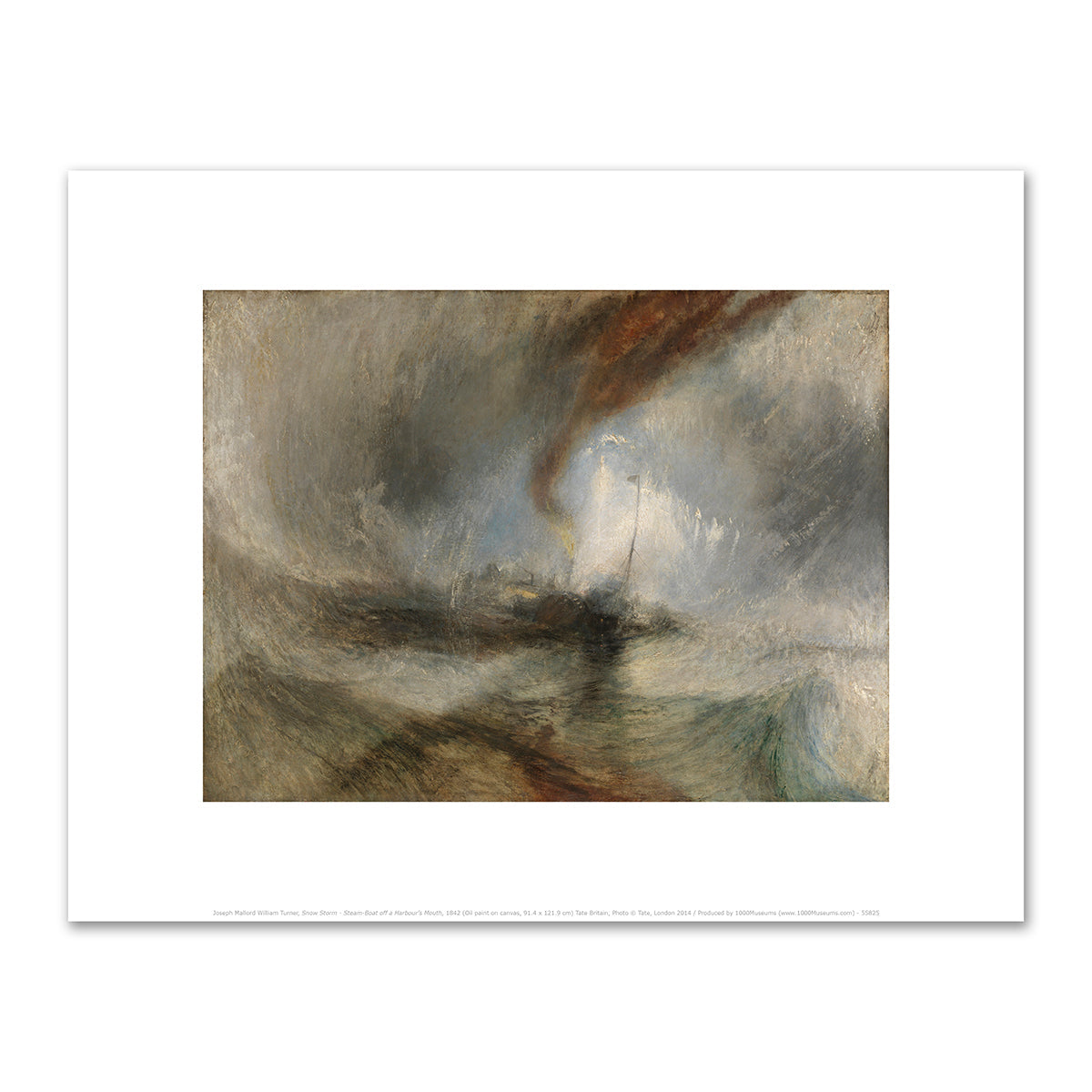Snow Storm - Steam-Boat off a Harbour's Mouth by Joseph Mallord William Turner