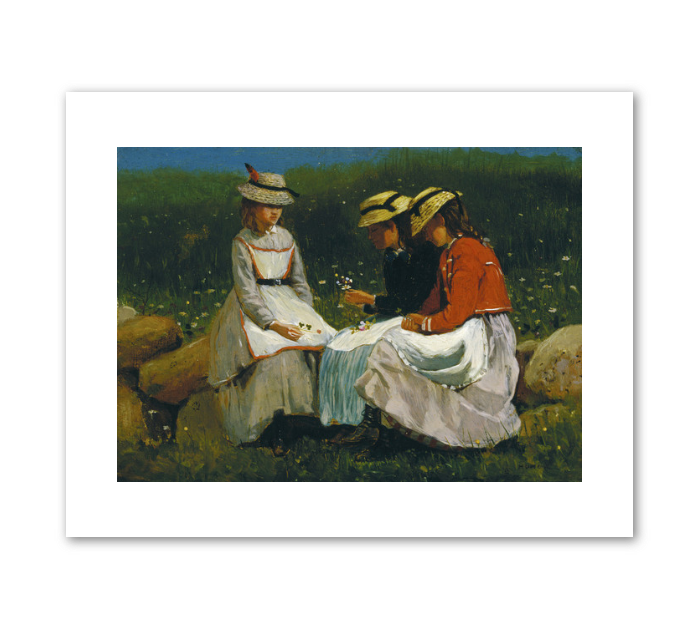 Girls in a Landscape by Winslow Homer