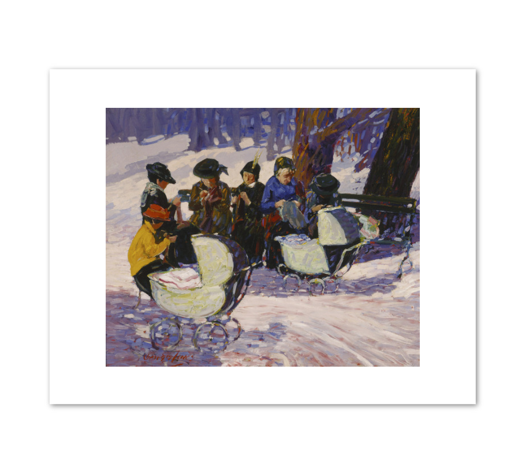 Knitting for the Soldiers: High Bridge Park by George Luks