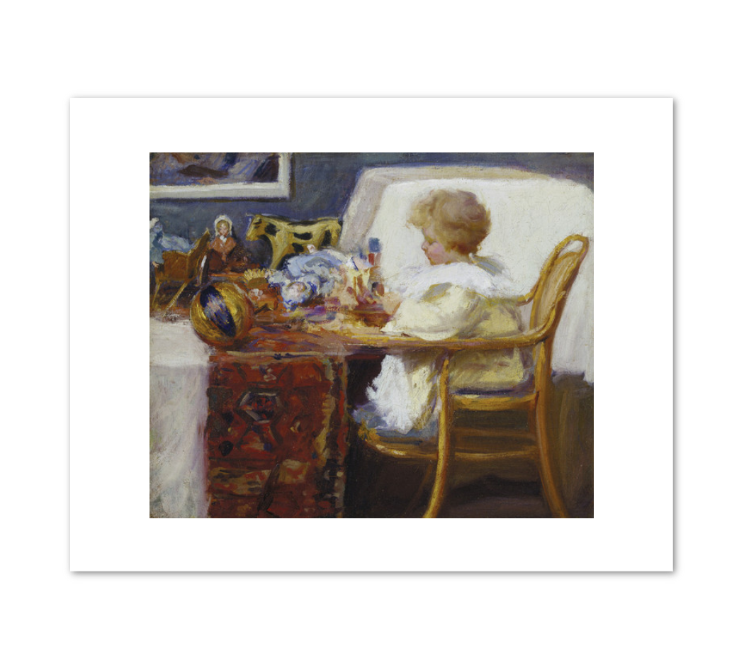 Baby Berthe in a High Chair with Toys by Frederick MacMonnies