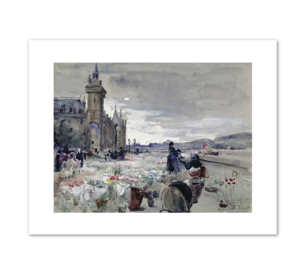 Flower Market at Notre Dame by Elizabeth Nourse