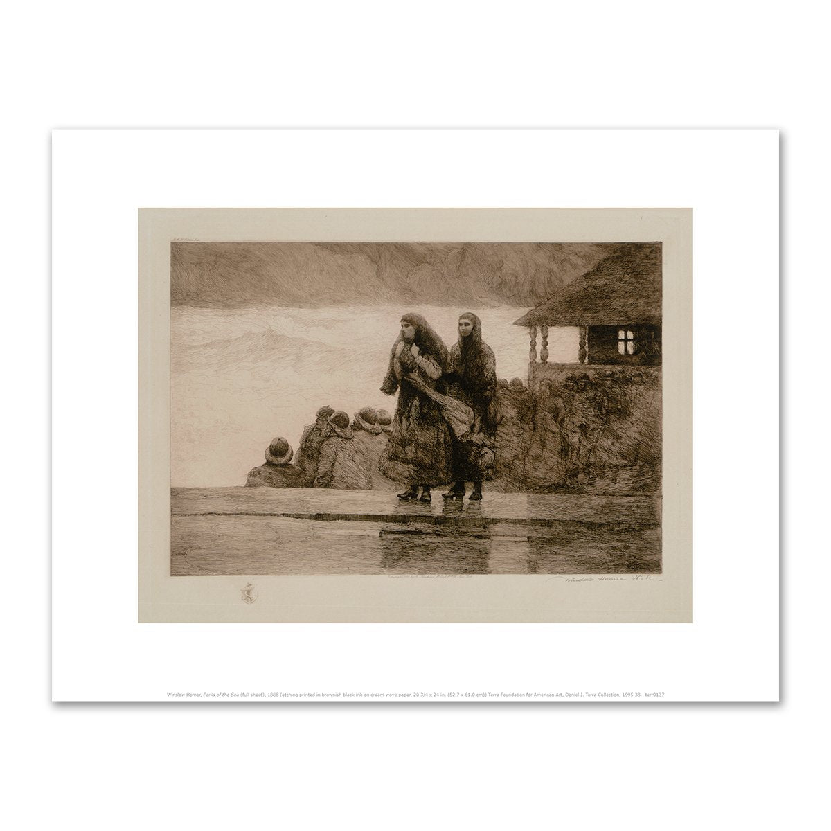 Perils of the Sea (full sheet) by Winslow Homer