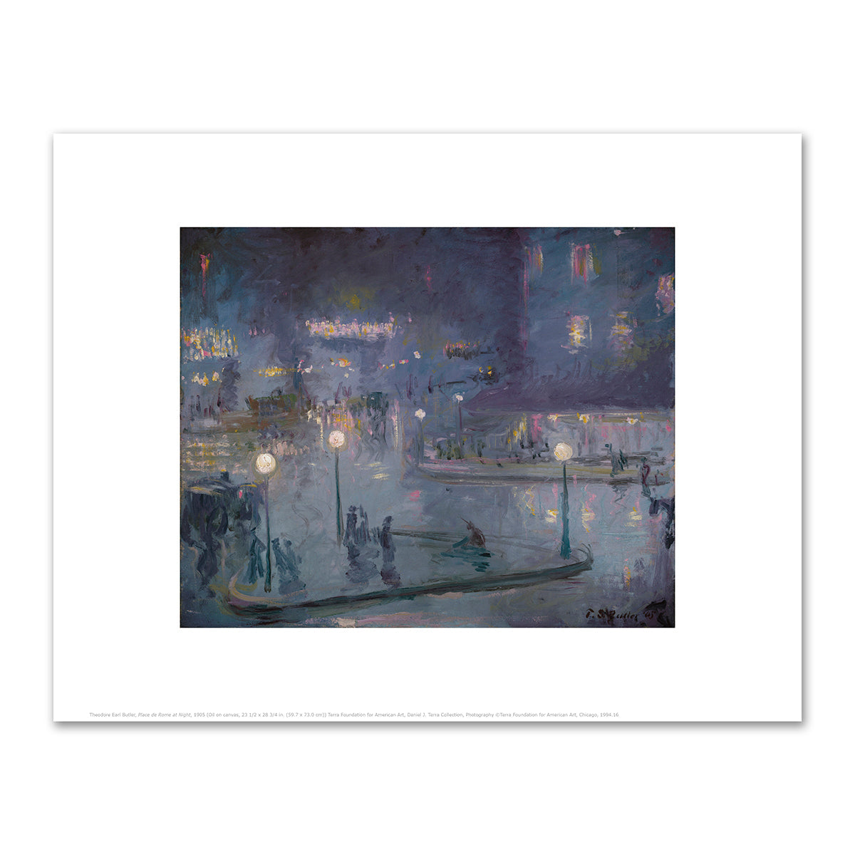 Place de Rome at Night by Theodore Earl Butler