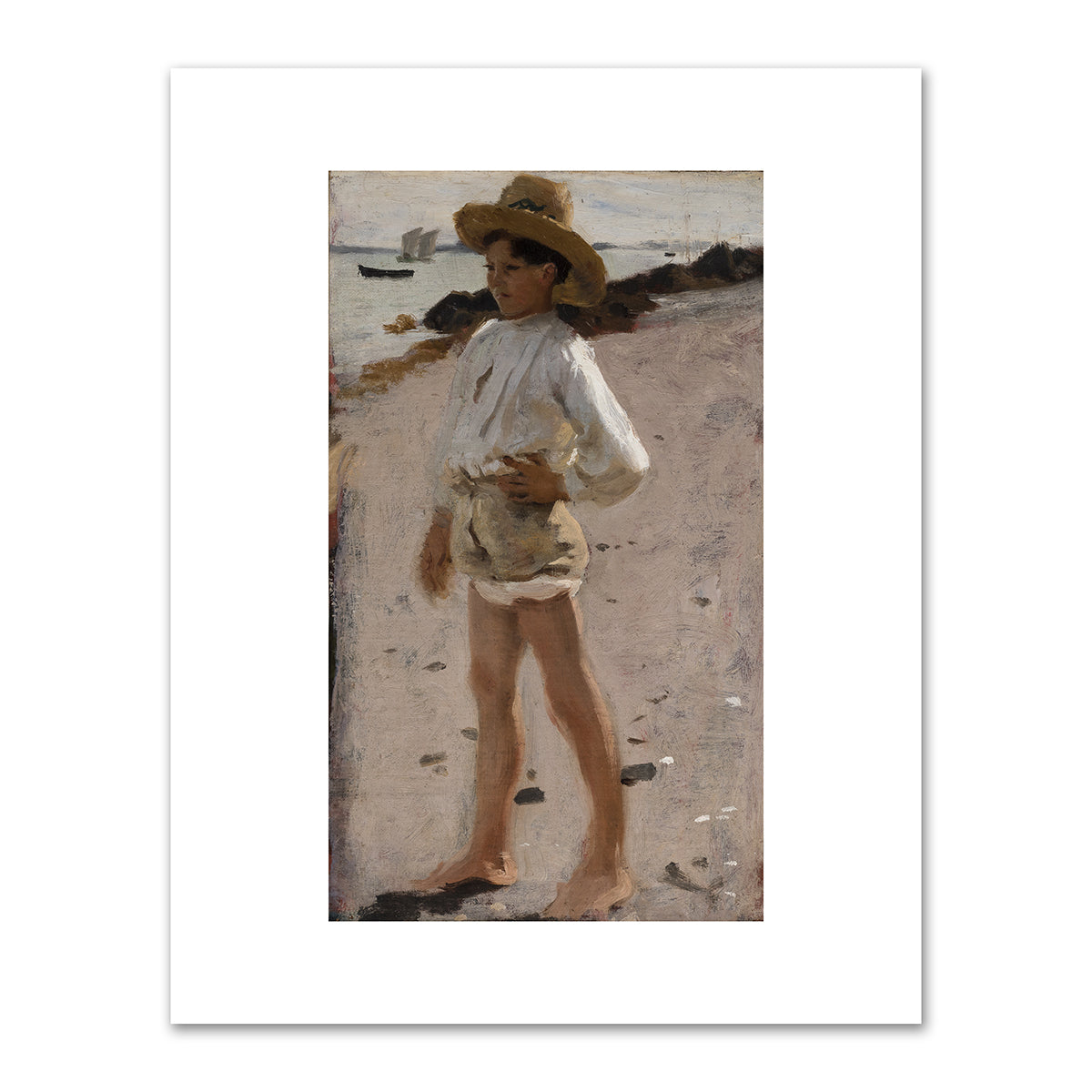 Young Boy on the Beach, Study for â€œEn route pour la pÃªcheâ€ and â€œFishing for Oysters at Cancaleâ€ by John Singer Sargent