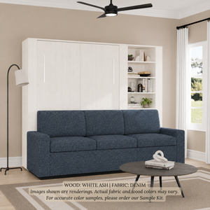 Wall Bed with Extended Sofa