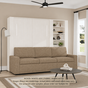 Wall Bed with Extended Sofa